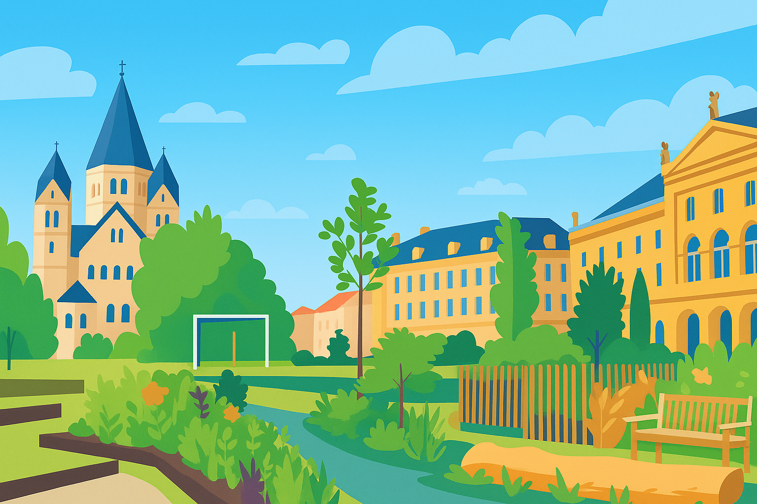 Metz ville jardin