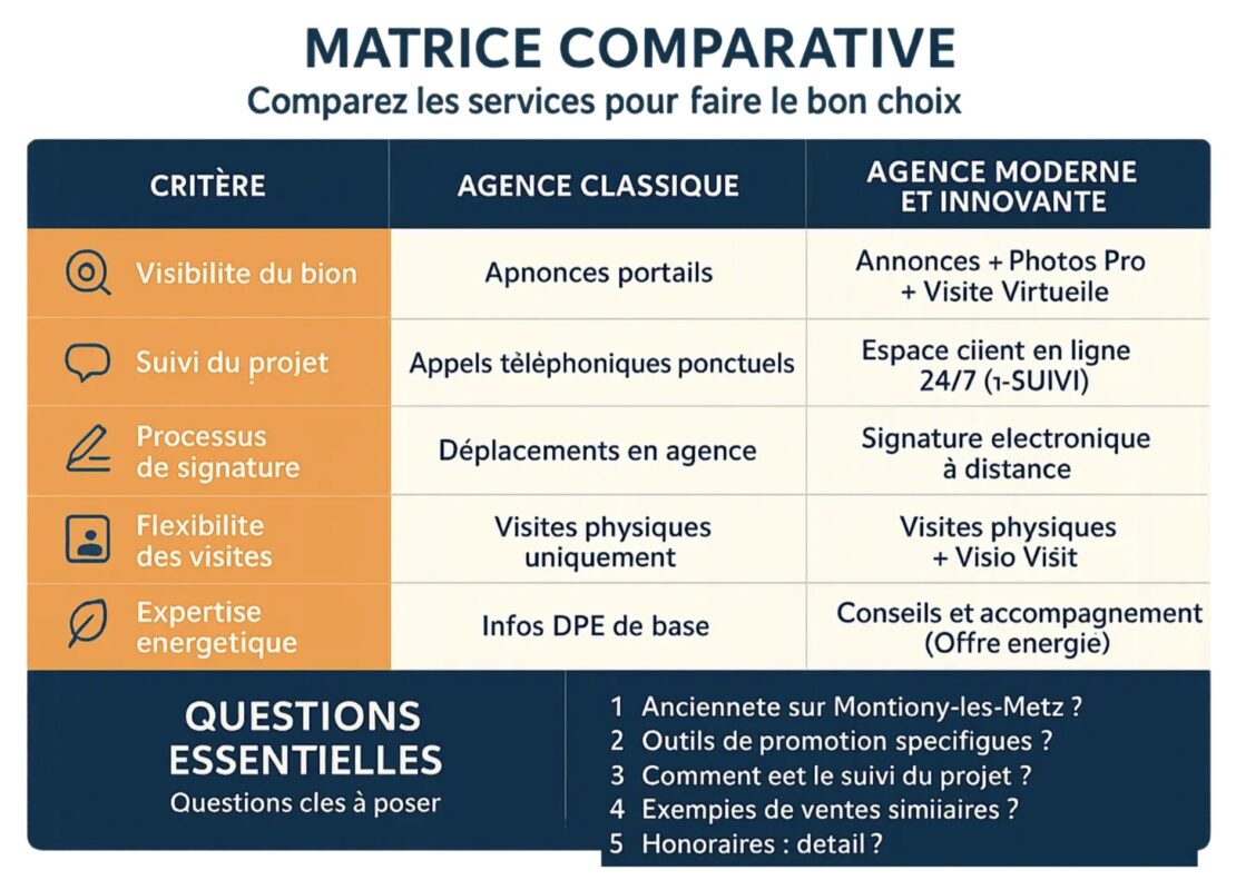 Comment choisir la bonne agence immobilière à Montigny-lès-Metz : le comparatif